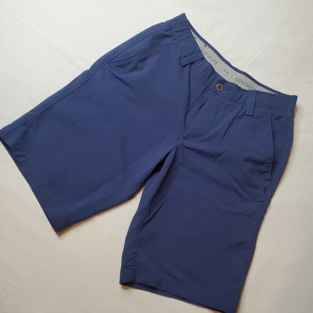 Under Armour Men's Size 30 UA Match Play Golf Chino Shorts Blue 1253487